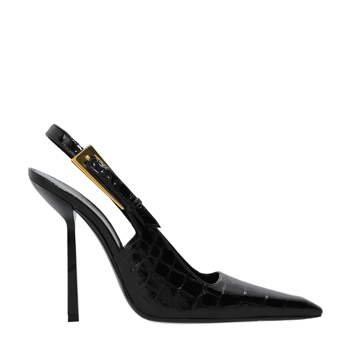 Black Leather Lee Slingback Pumps main product photo
