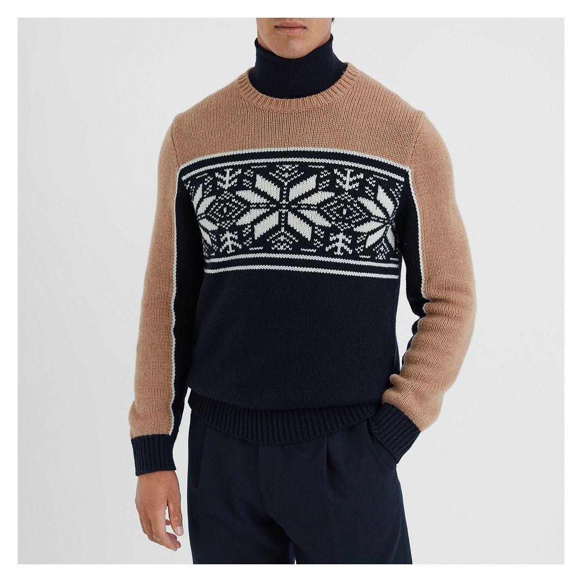 Navy Nash Fairisle Wool Blend Jumper main product photo