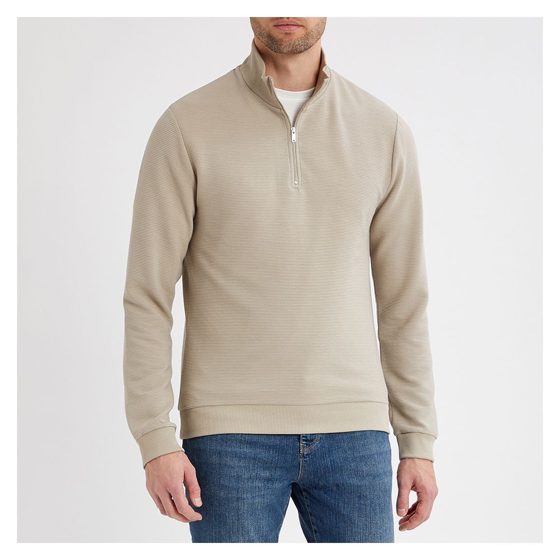 Oatmeal Will Half Zip Sweatshirt main product photo