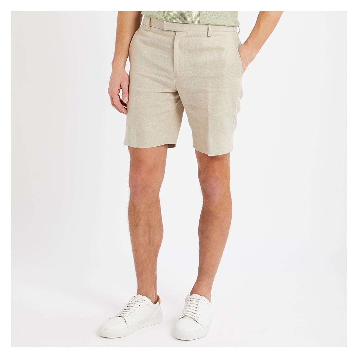 Sand Gosnold Slim Fit Linen Shorts main product photo