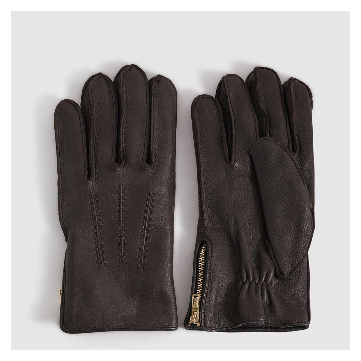 Dark Brown Lowa Leather Gloves main product photo