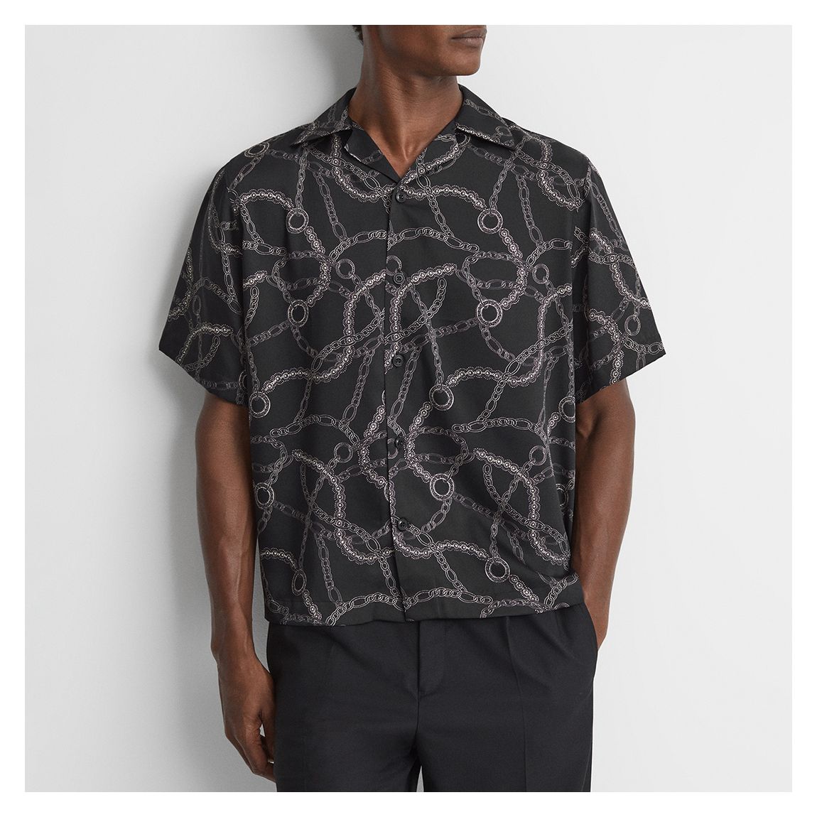 Black Quest Chain Print Shirt main product photo