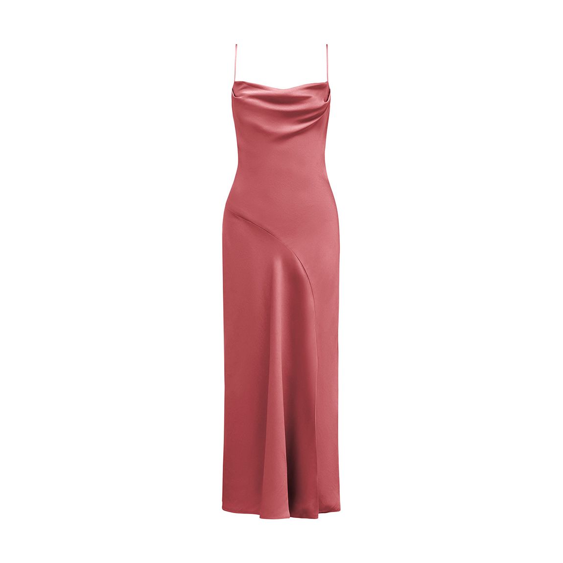 Pink Opal Bias Cowl Satin Midi Dress main product photo