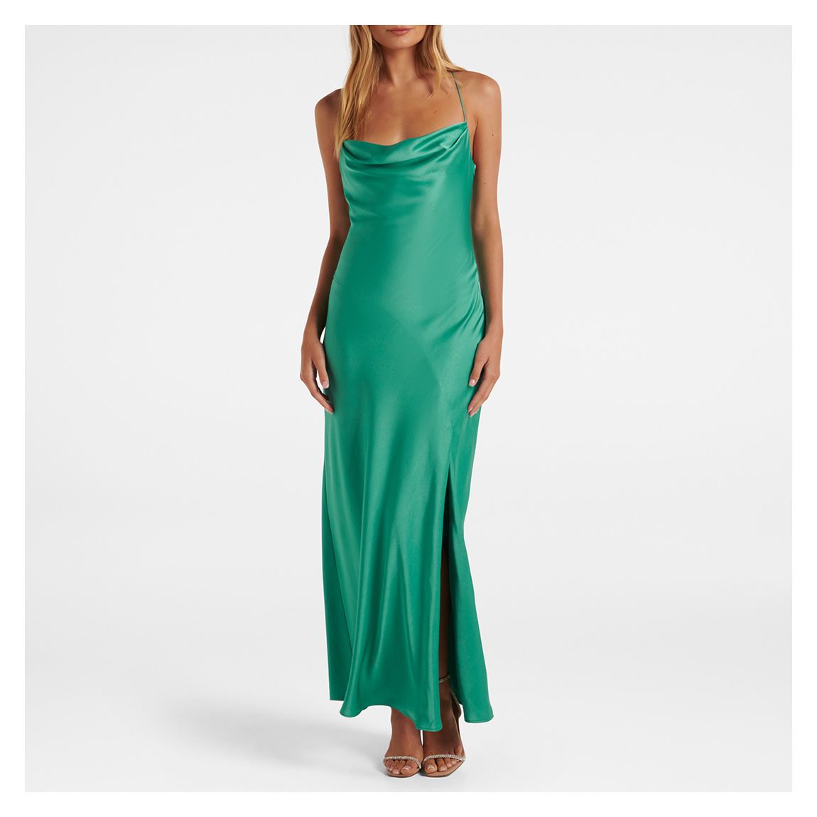 Green Blair Back Detail Maxi Dress main product photo
