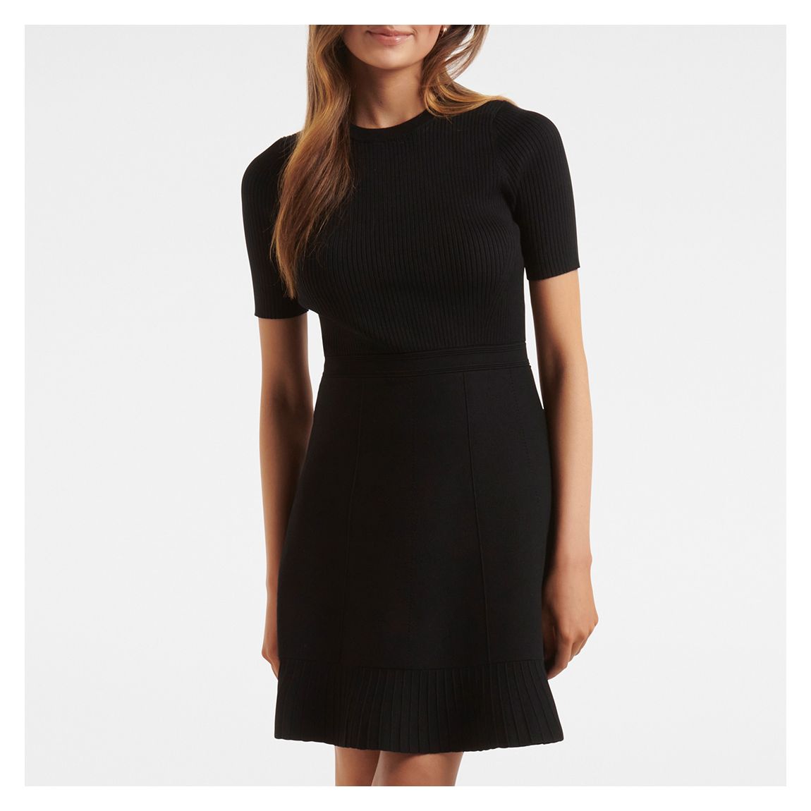 Black Cleo Mini Knit Dress main product photo