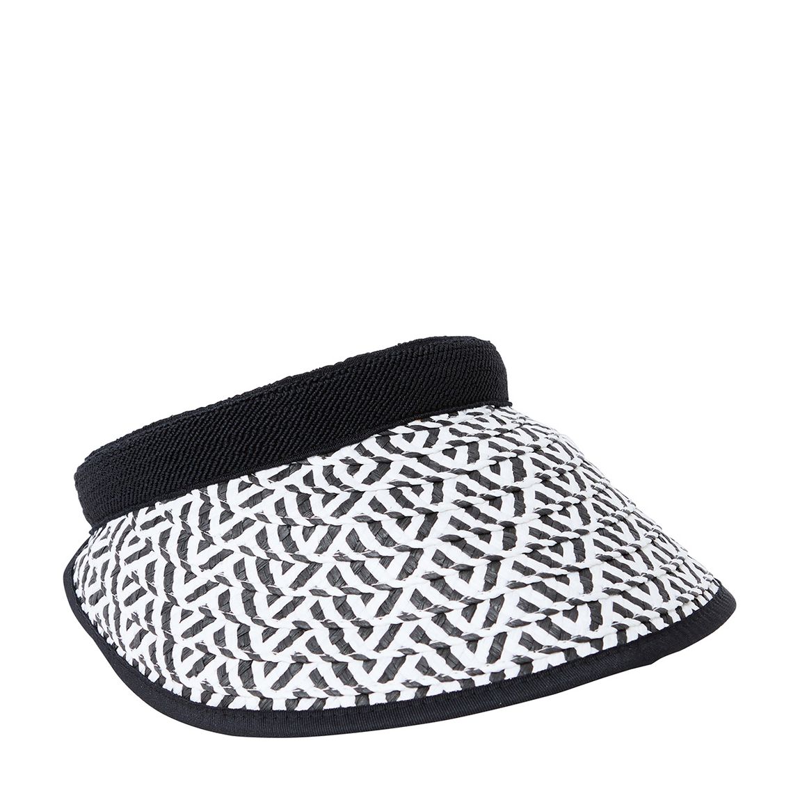 Black & White Straw Visor main product photo