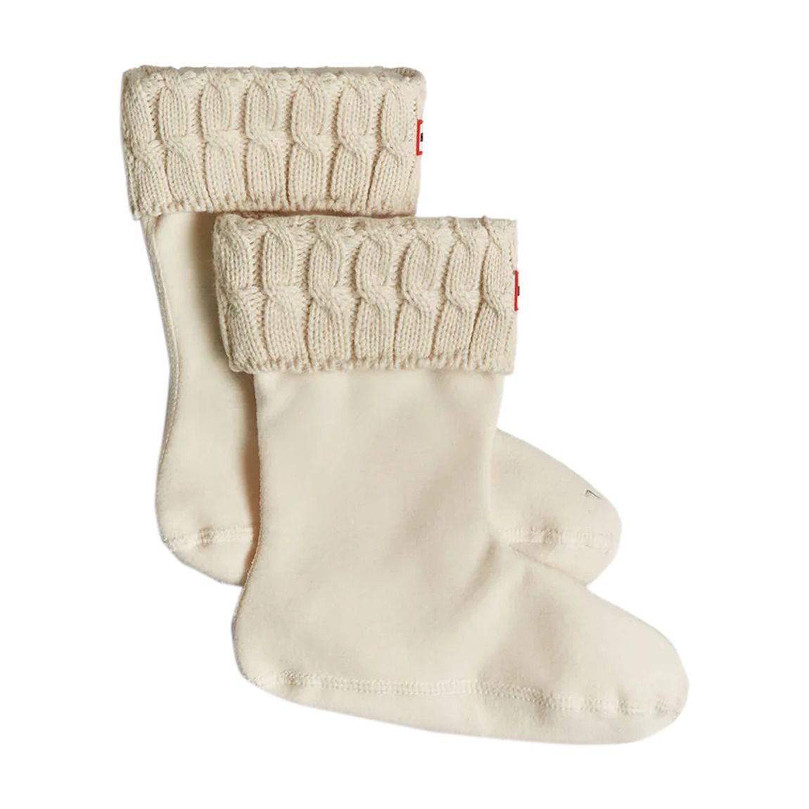 Cream Short Recycled Mini Cable Boot Socks main product photo