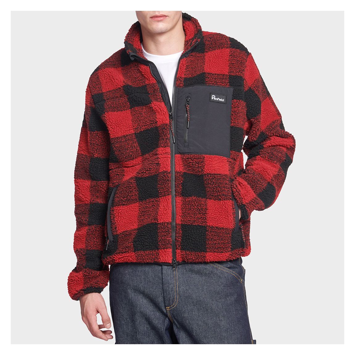 Red Checked Mattawa Borg Fleece main product photo