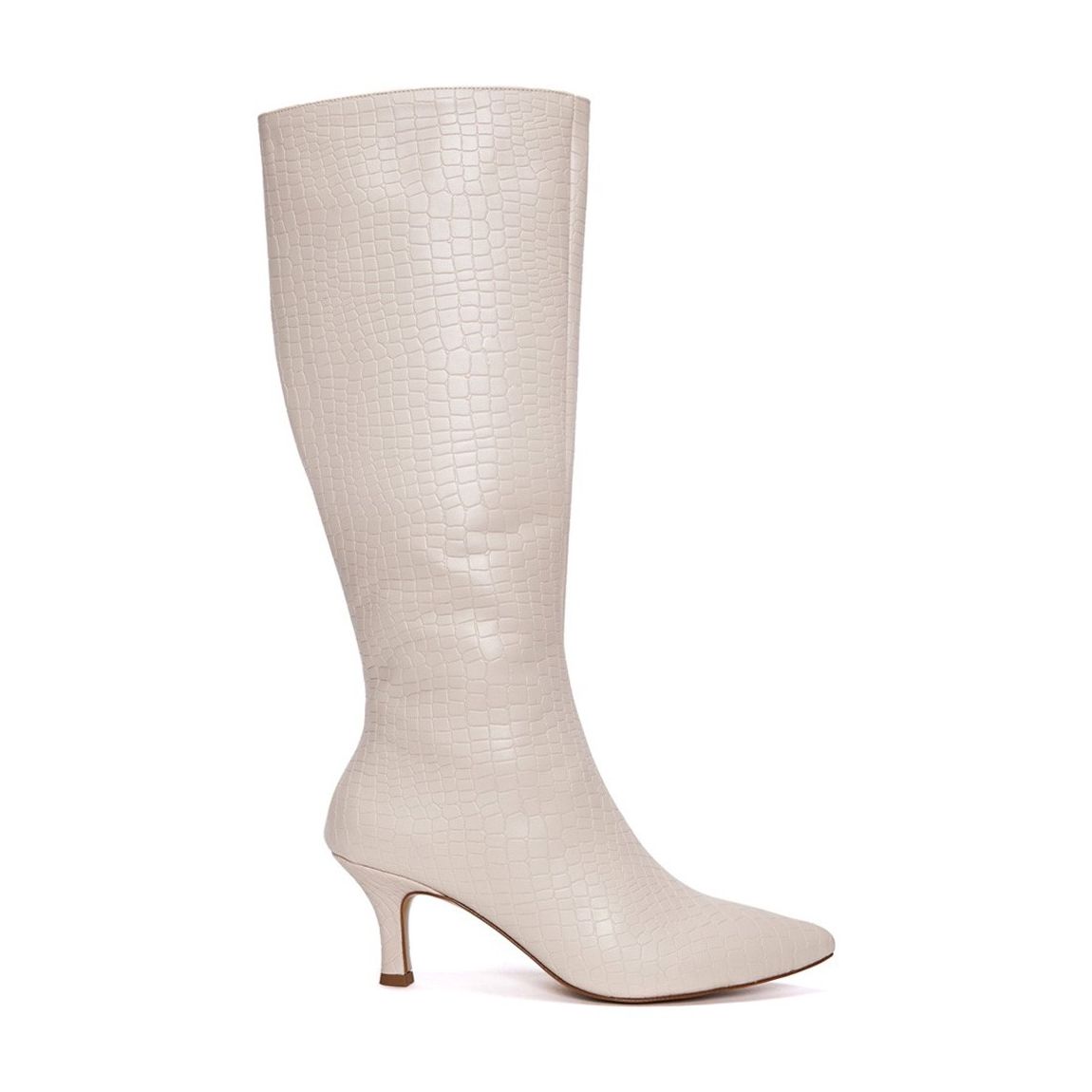 Ivory Heeled Long Boot main product photo