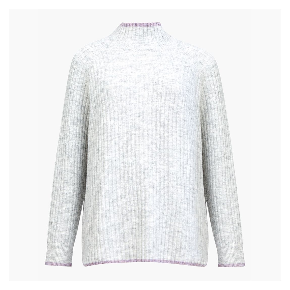 Grey Carice Recycled Knitted Wool Blend Jumper main product photo