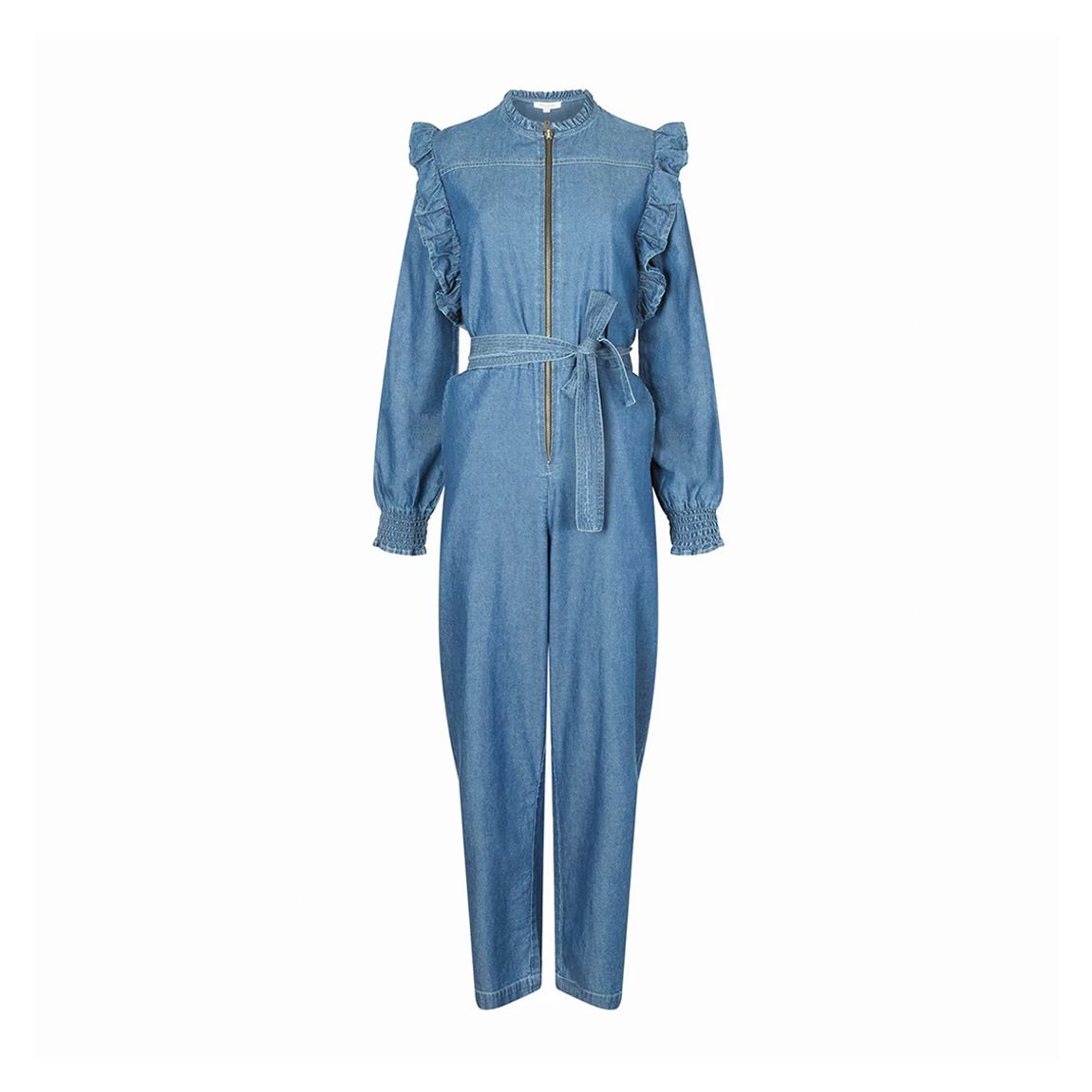 Blue Summer Chambray Jumpsuit main product photo