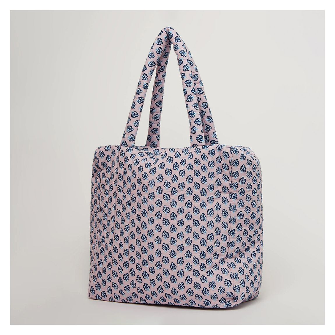Pink/Blue Aspen Quilting Zip Tote Bag main product photo