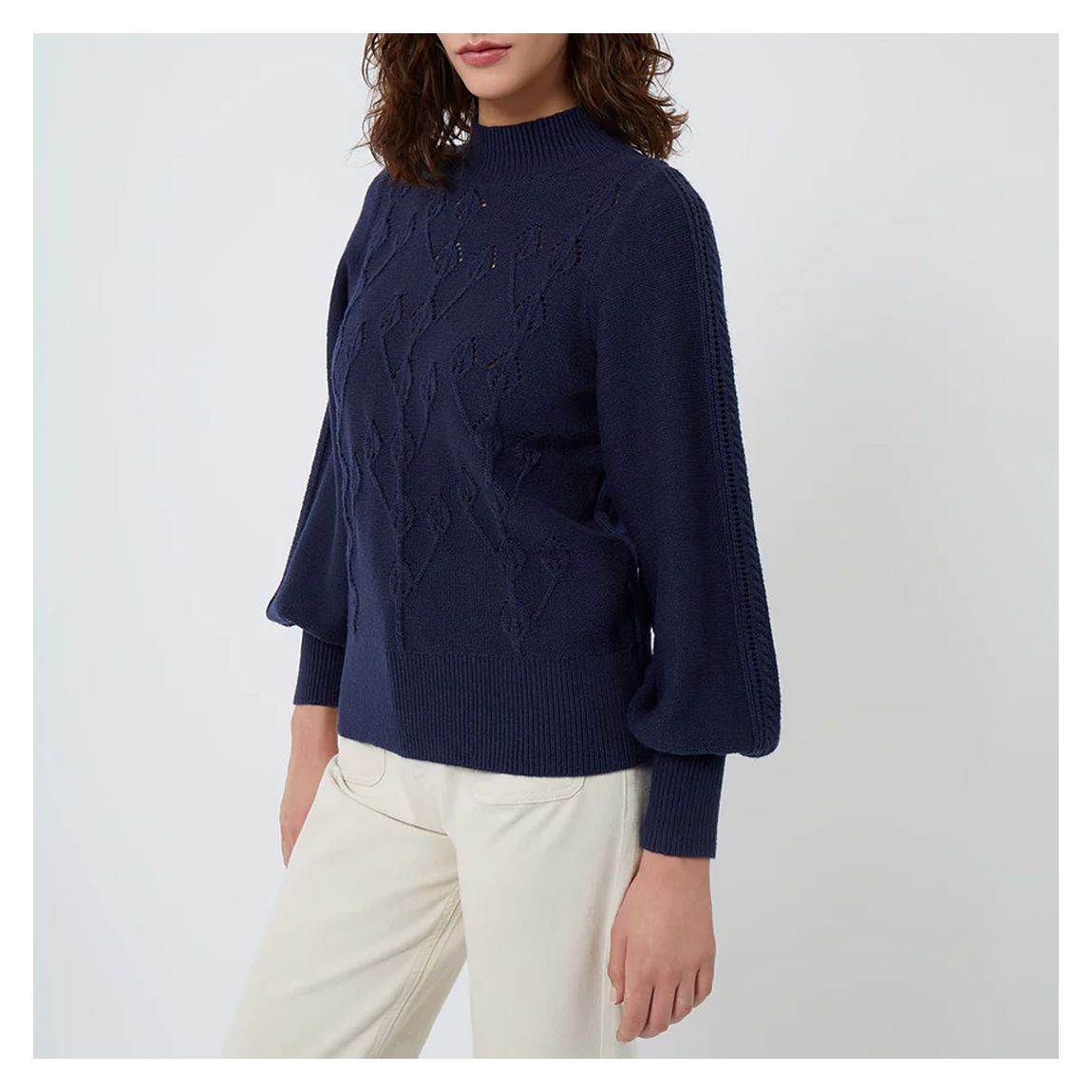 Navy Spring Cotton Knitted Jumper main product photo