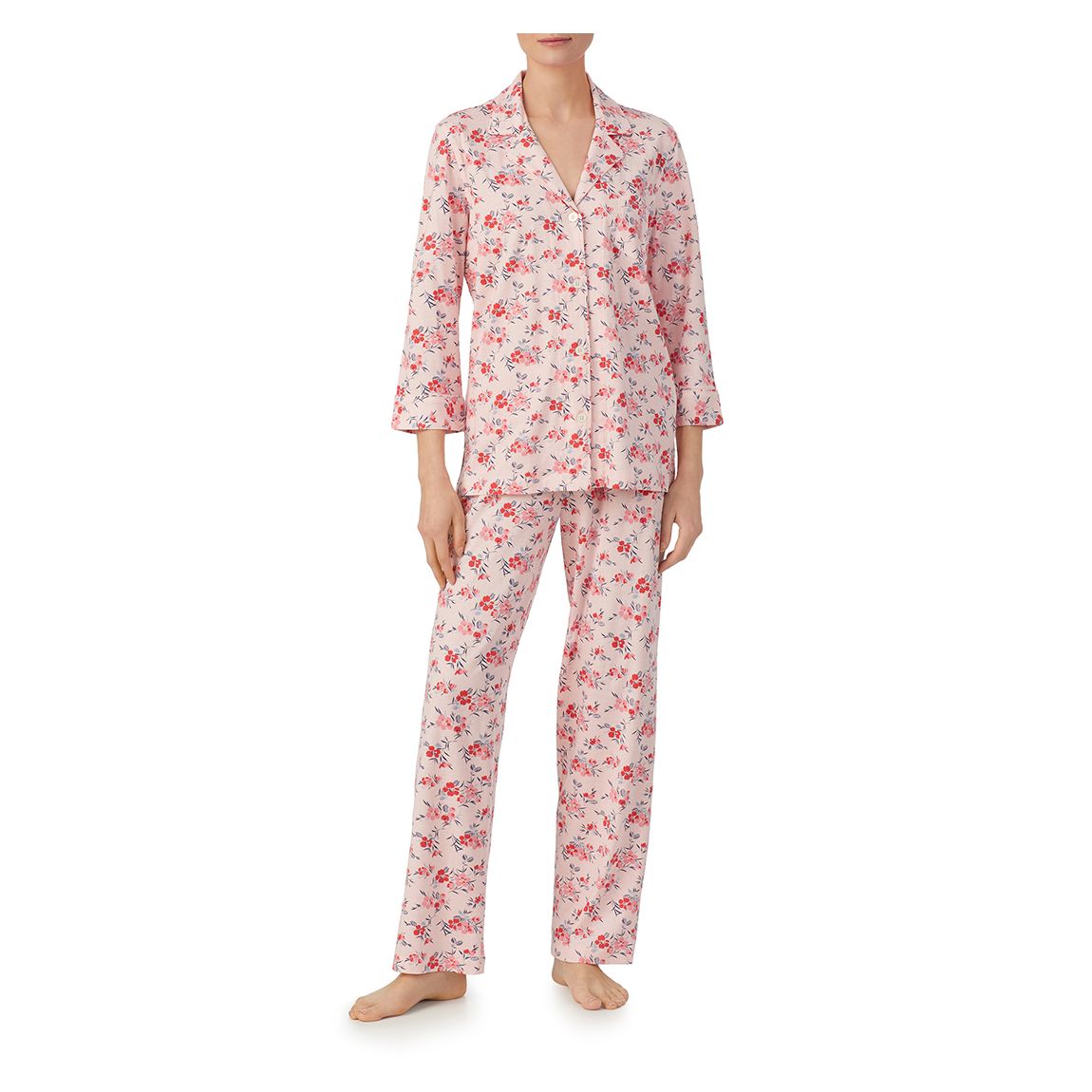 Pink Floral Long PJ Set main product photo