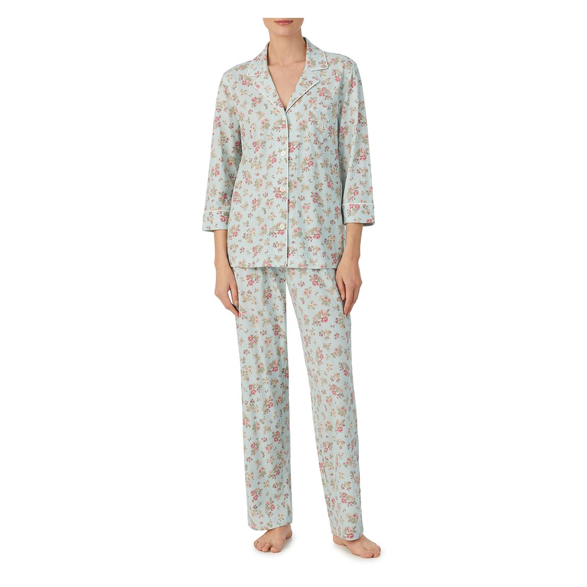 Sage Floral Long Pyjama Set main product photo