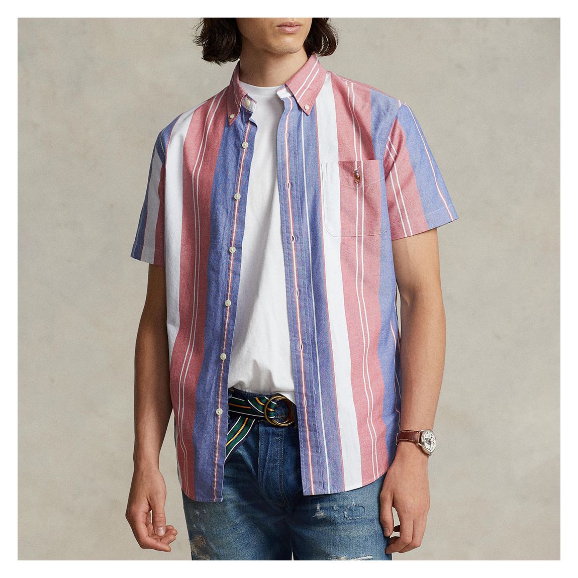 Multi Oxford Stripe Cotton Shirt main product photo