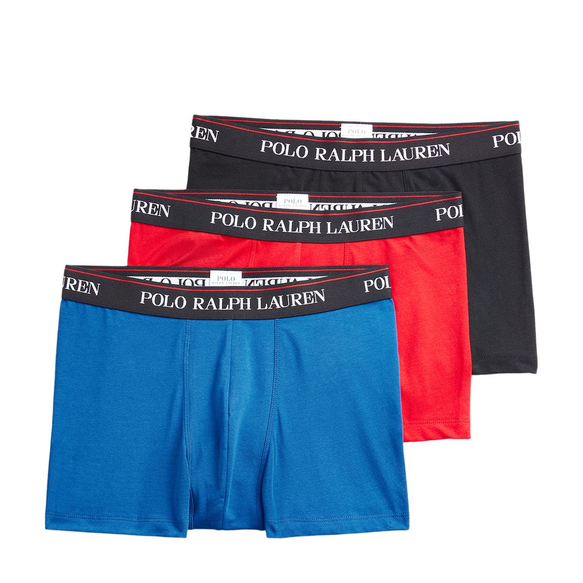 Blue/Red/Black 3 Pack Cotton Blend Stretch Boxers main product photo