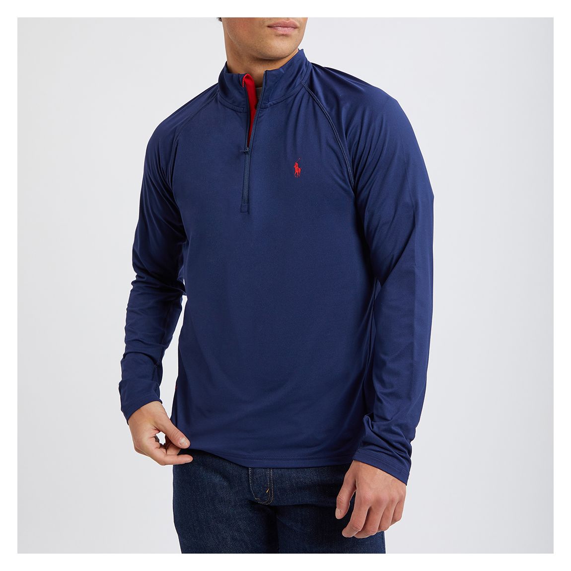Navy Performance Stretch Half Zip Top main product photo