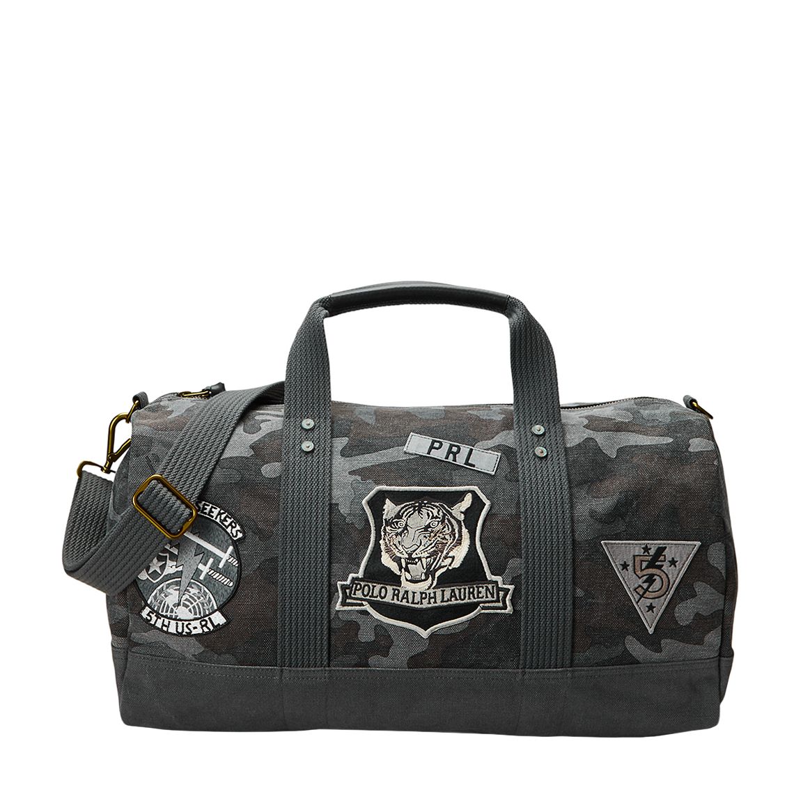 Grey Camo Canvas Cotton Duffle Bag main product photo