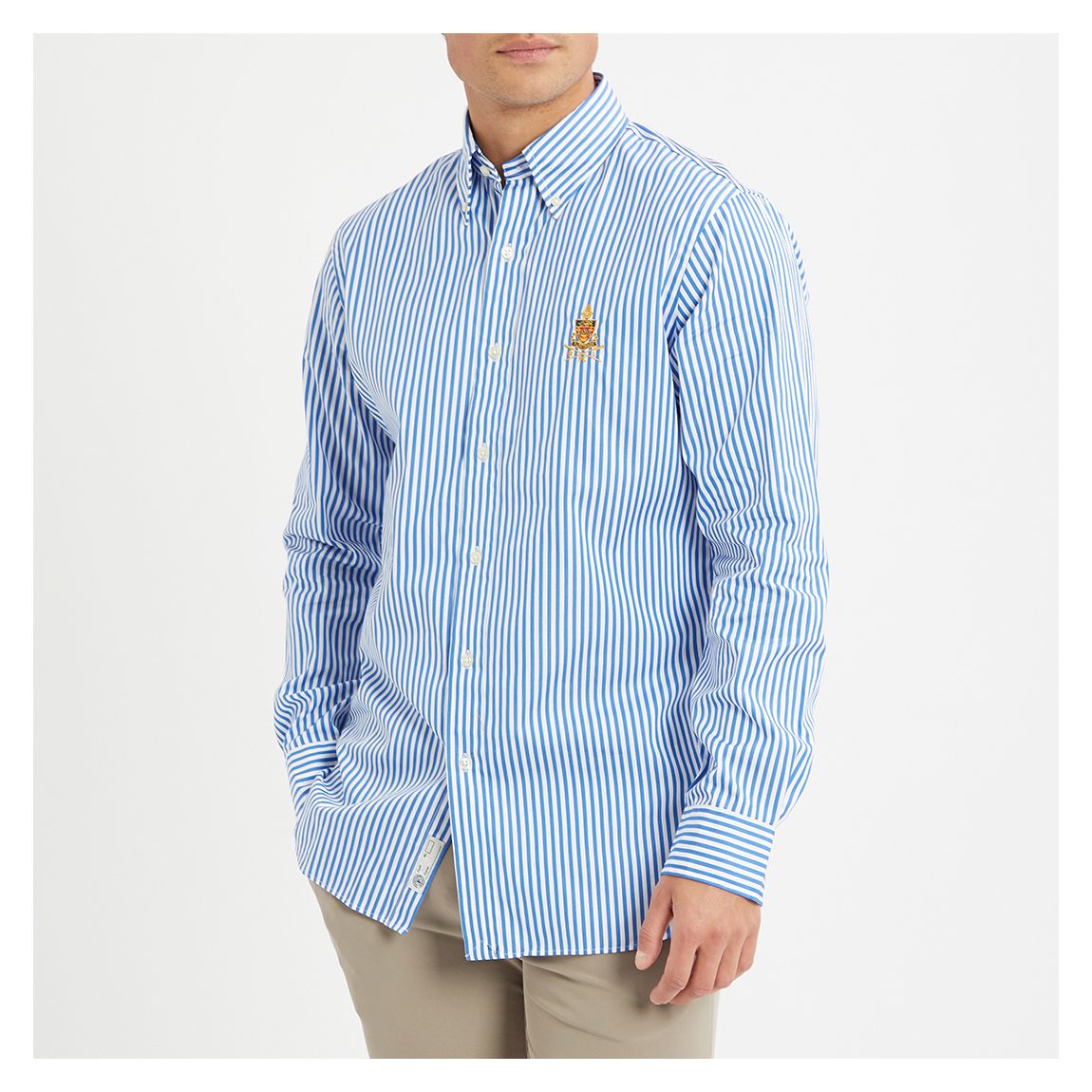 Blue Poplin Stripe Cotton Shirt main product photo