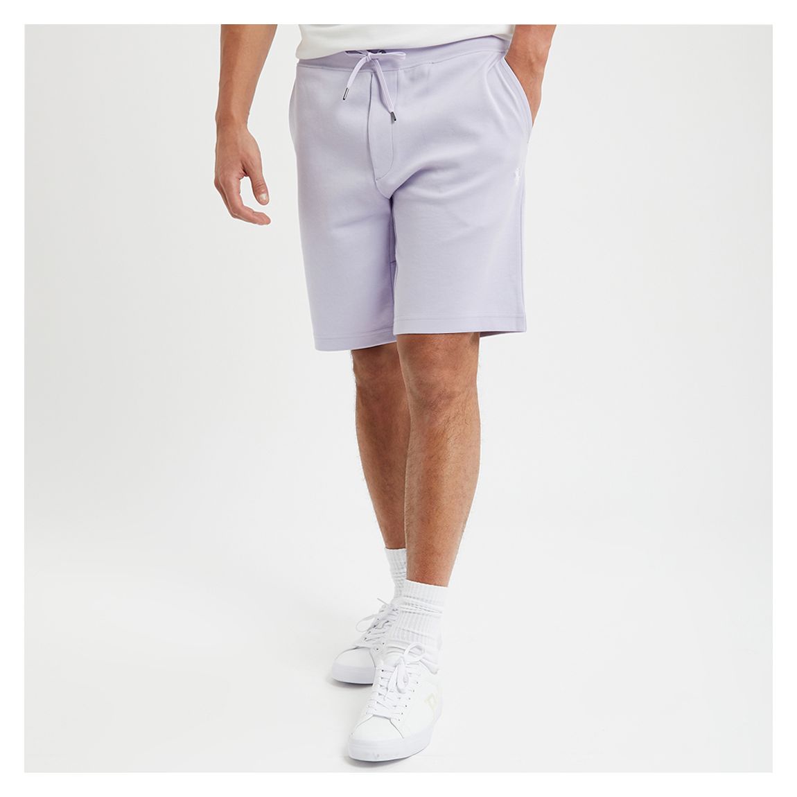 Lilac Cotton Blend Shorts main product photo