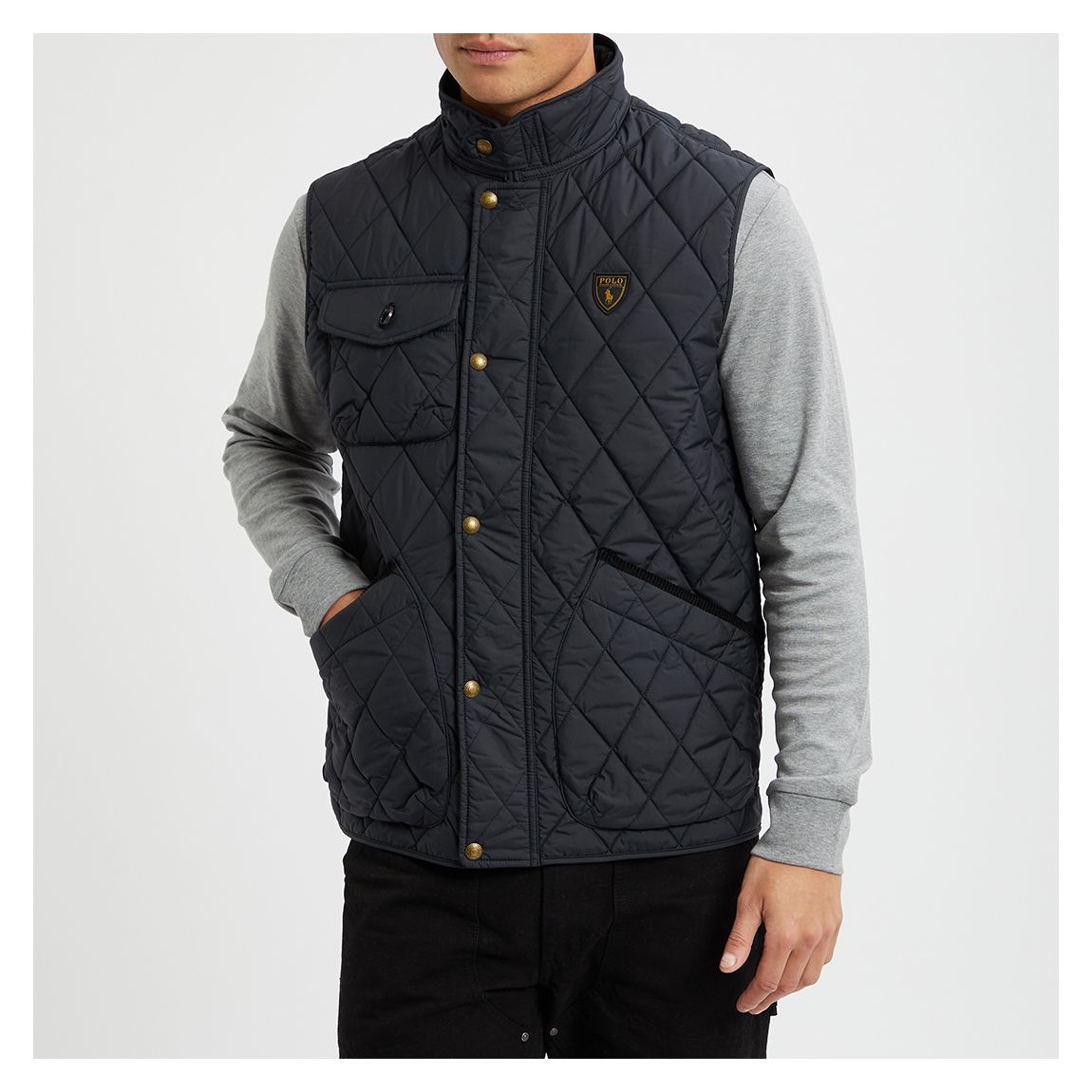Black Beaton Quilted Gilet main product photo