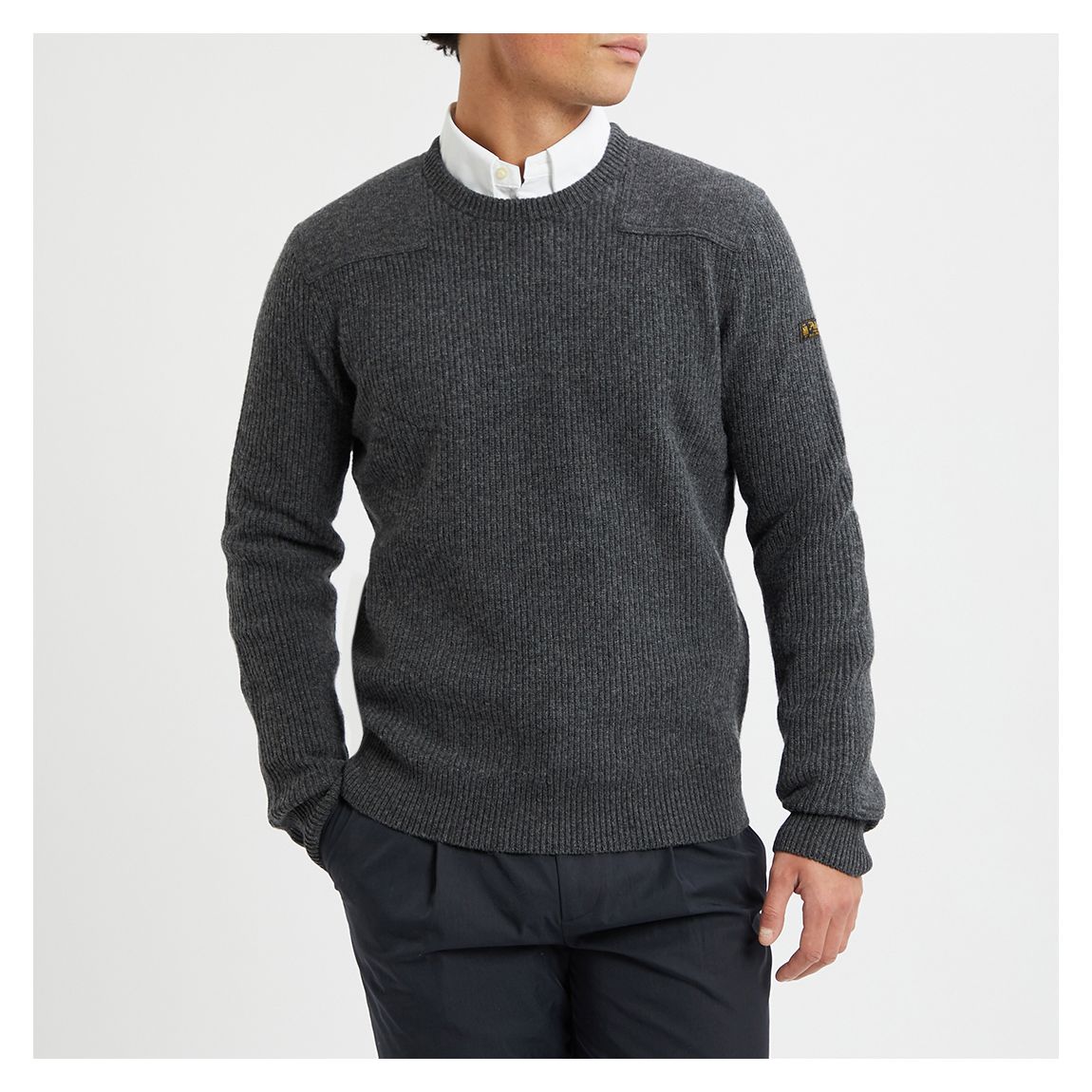 Charcoal Ribbed Wool Jumper main product photo