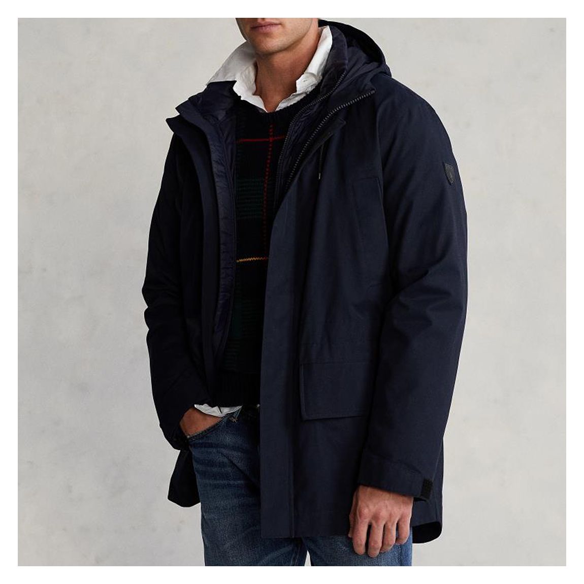 Navy 3-in-1 Water-Repellent Coat main product photo