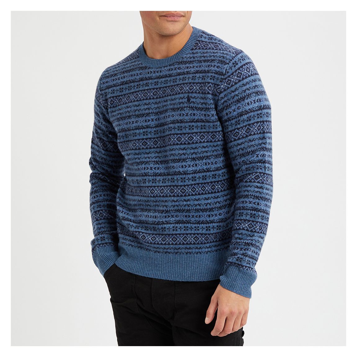 Navy Fairisle Wool Jumper main product photo