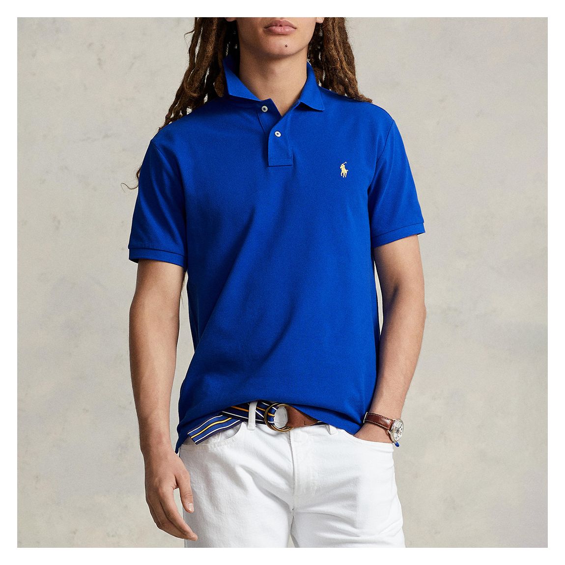 Royal Blue Cotton Polo Shirt main product photo