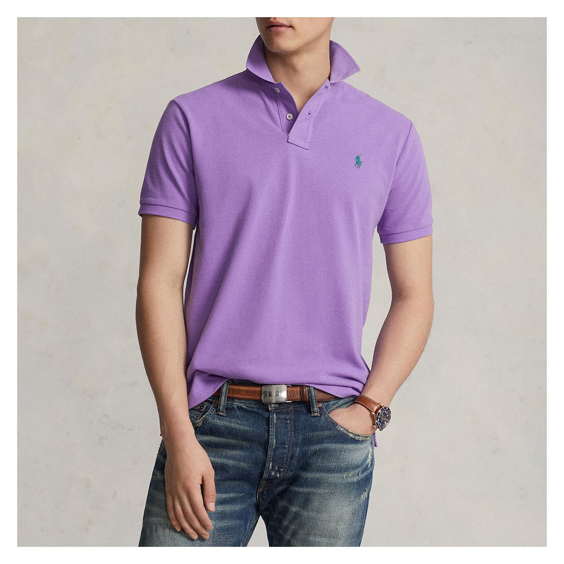 Purple Cotton Polo Shirt main product photo