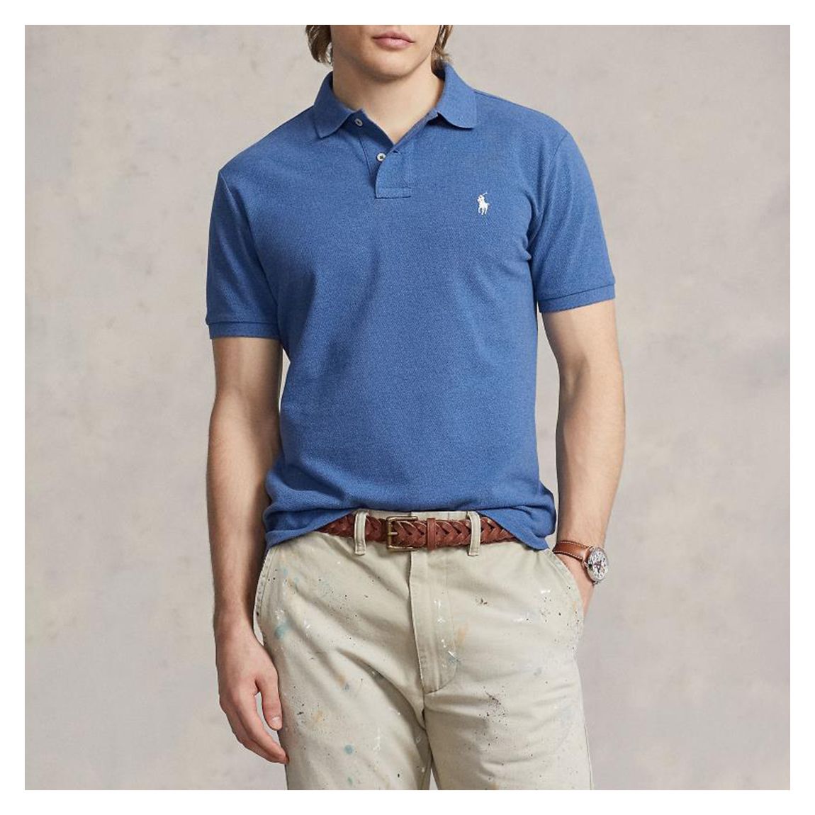 Blue Cotton Polo Shirt main product photo