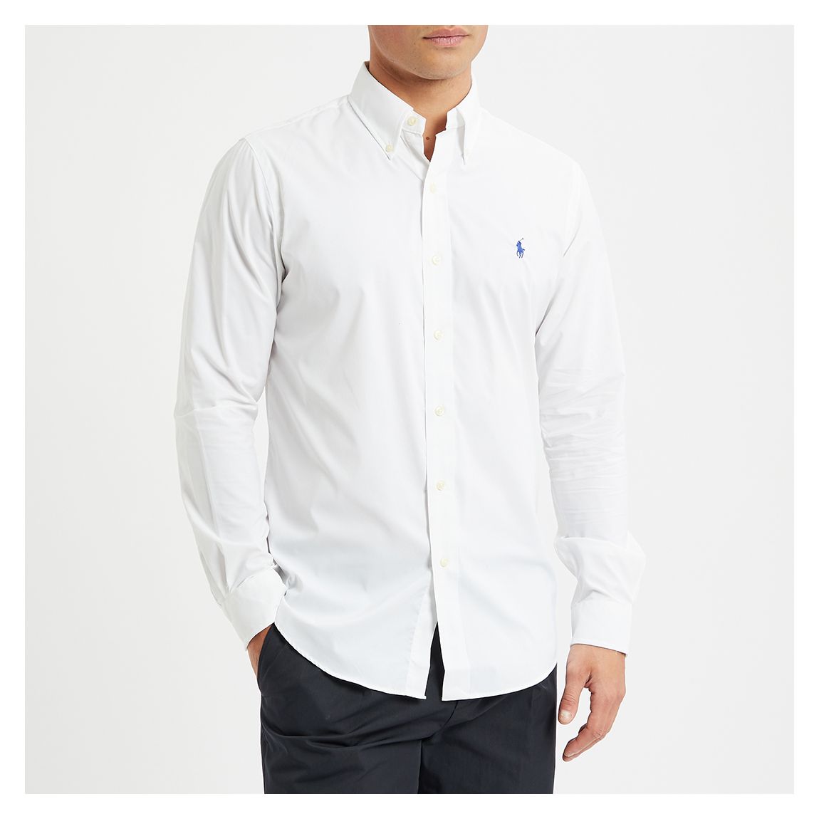 White Poplin Slim Fit Shirt main product photo