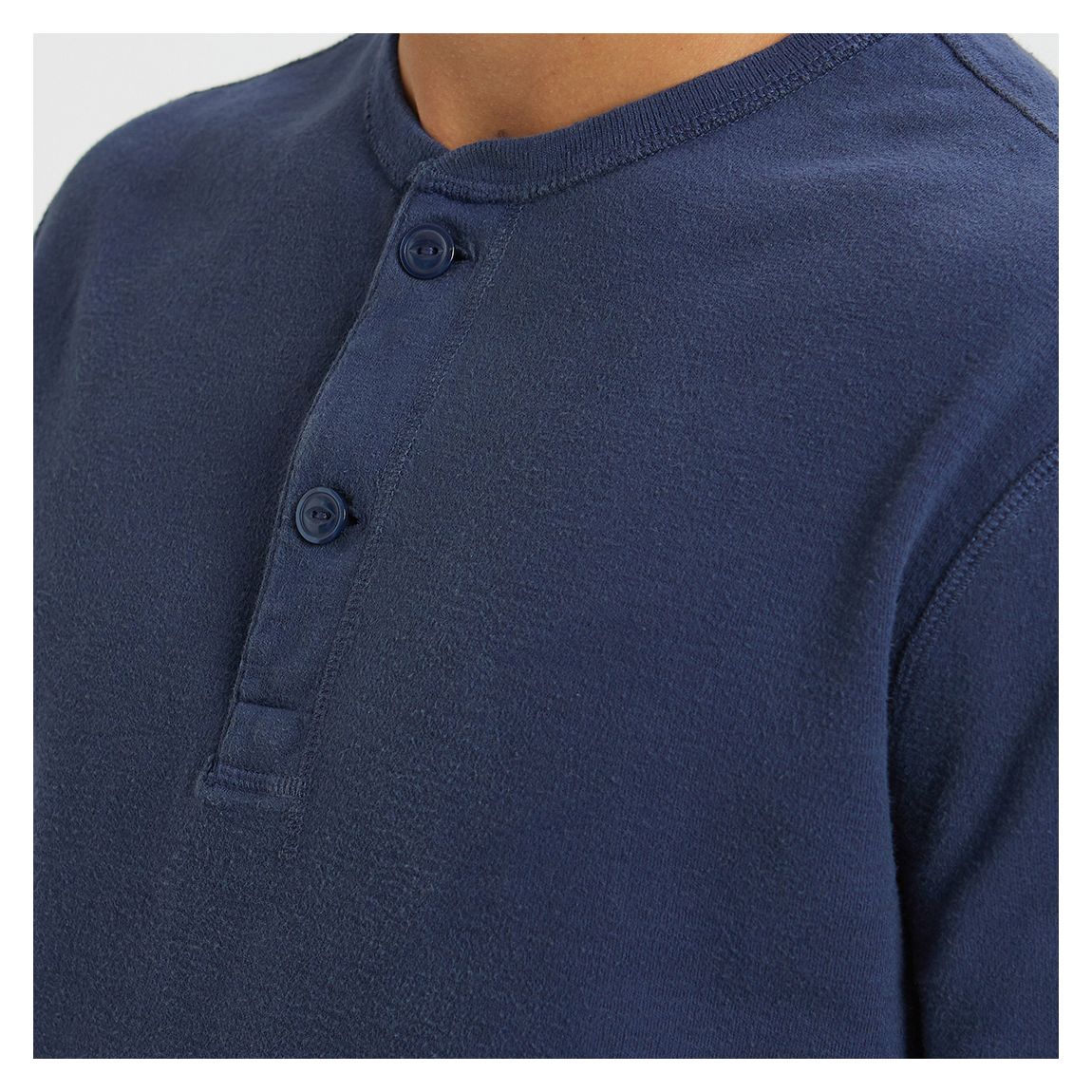 Navy Vintage Henley Shirt