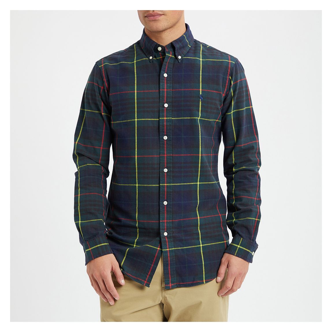 Green Check Custom Oxford Cotton Shirt main product photo