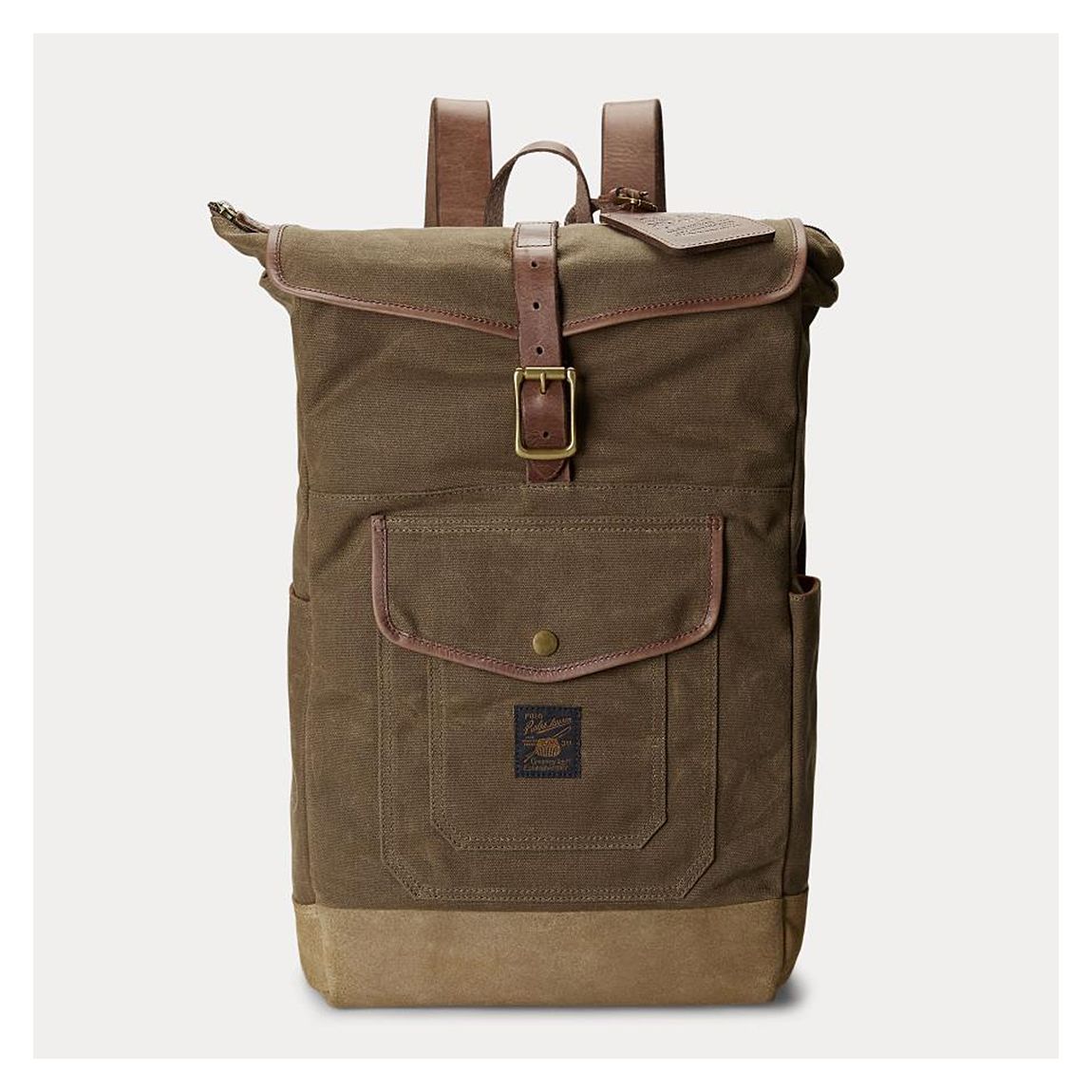 Brown Cotton Leather Backpack main product photo