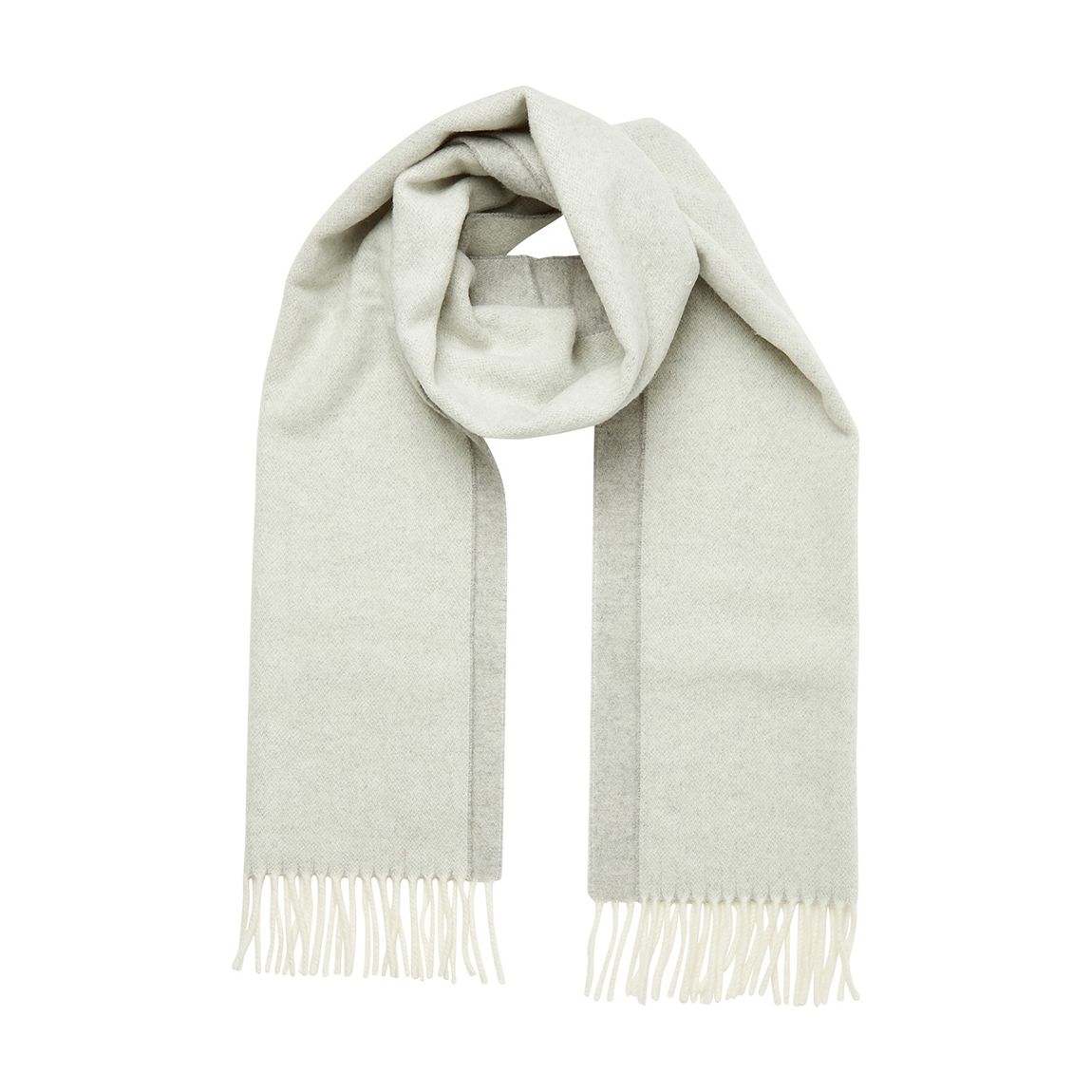 Grey Double Faced Wool Scarf main product photo