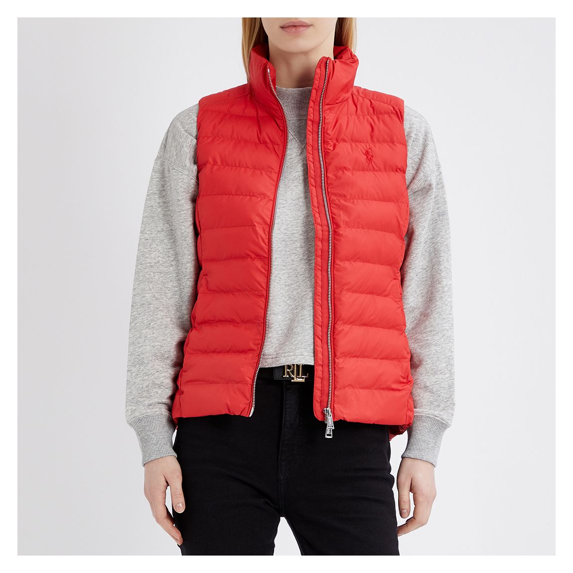 Red Packable Quilted Gilet main product photo