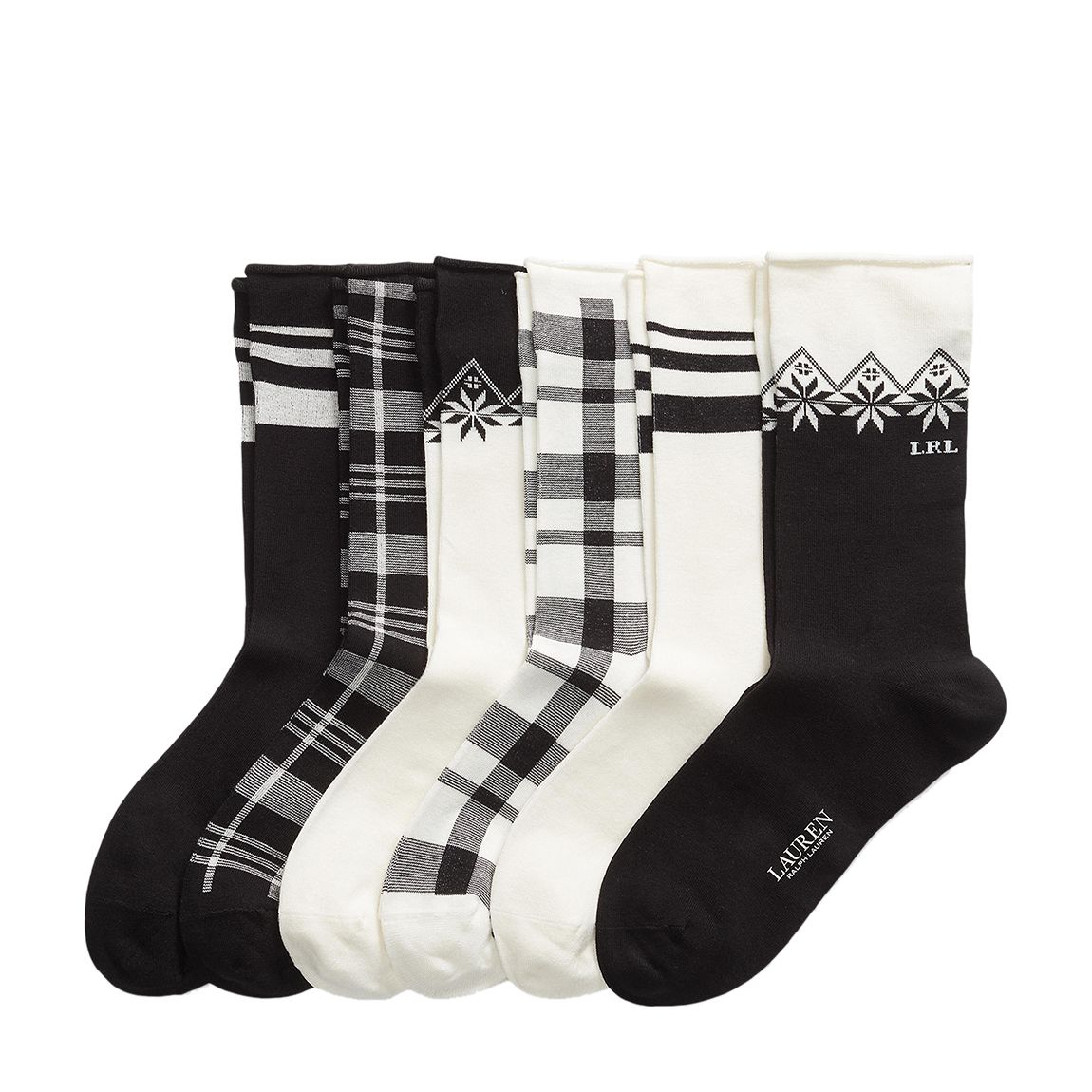 Black Multi 6 Pack Printed Socks main product photo
