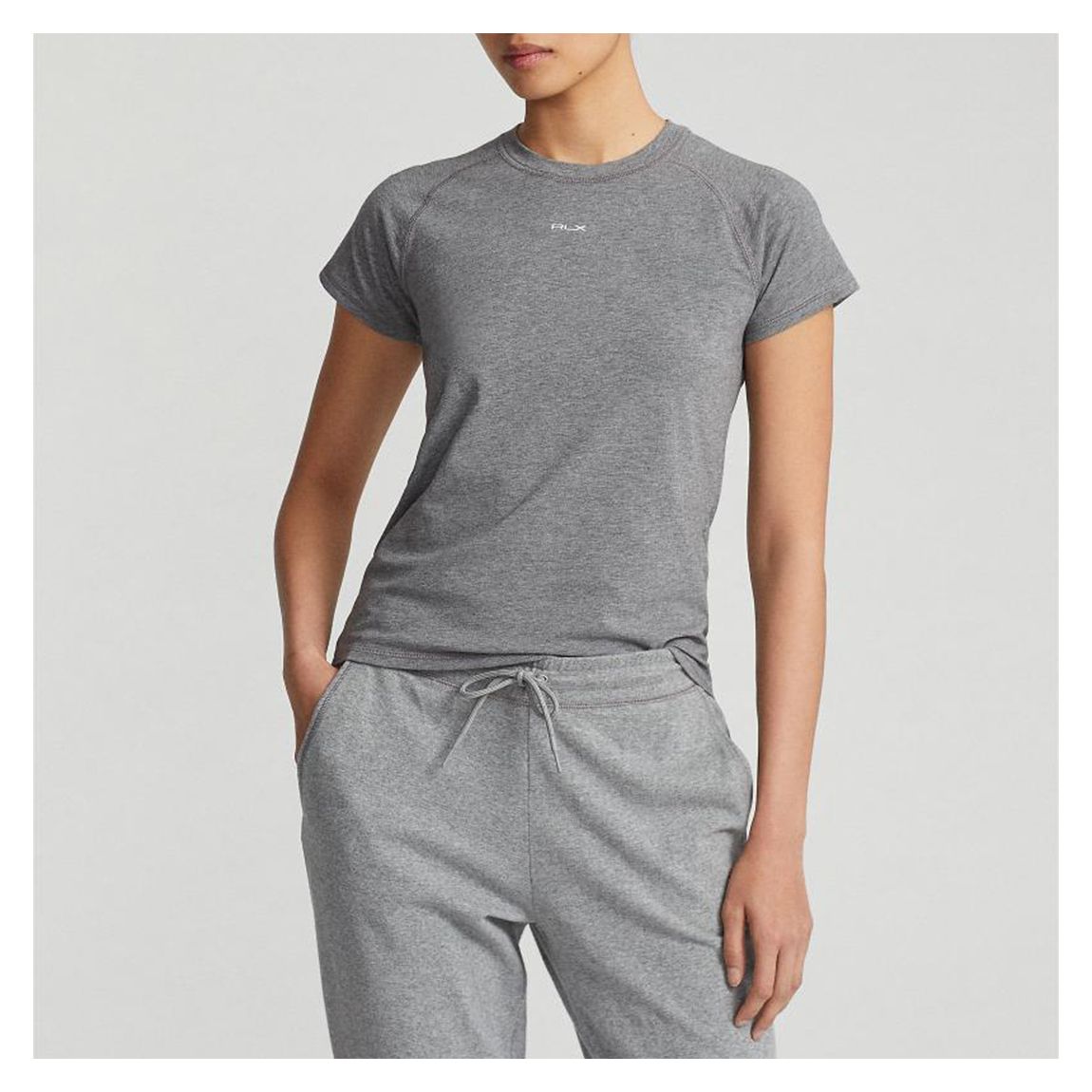 Grey Stretch Cotton Blend T-Shirt main product photo