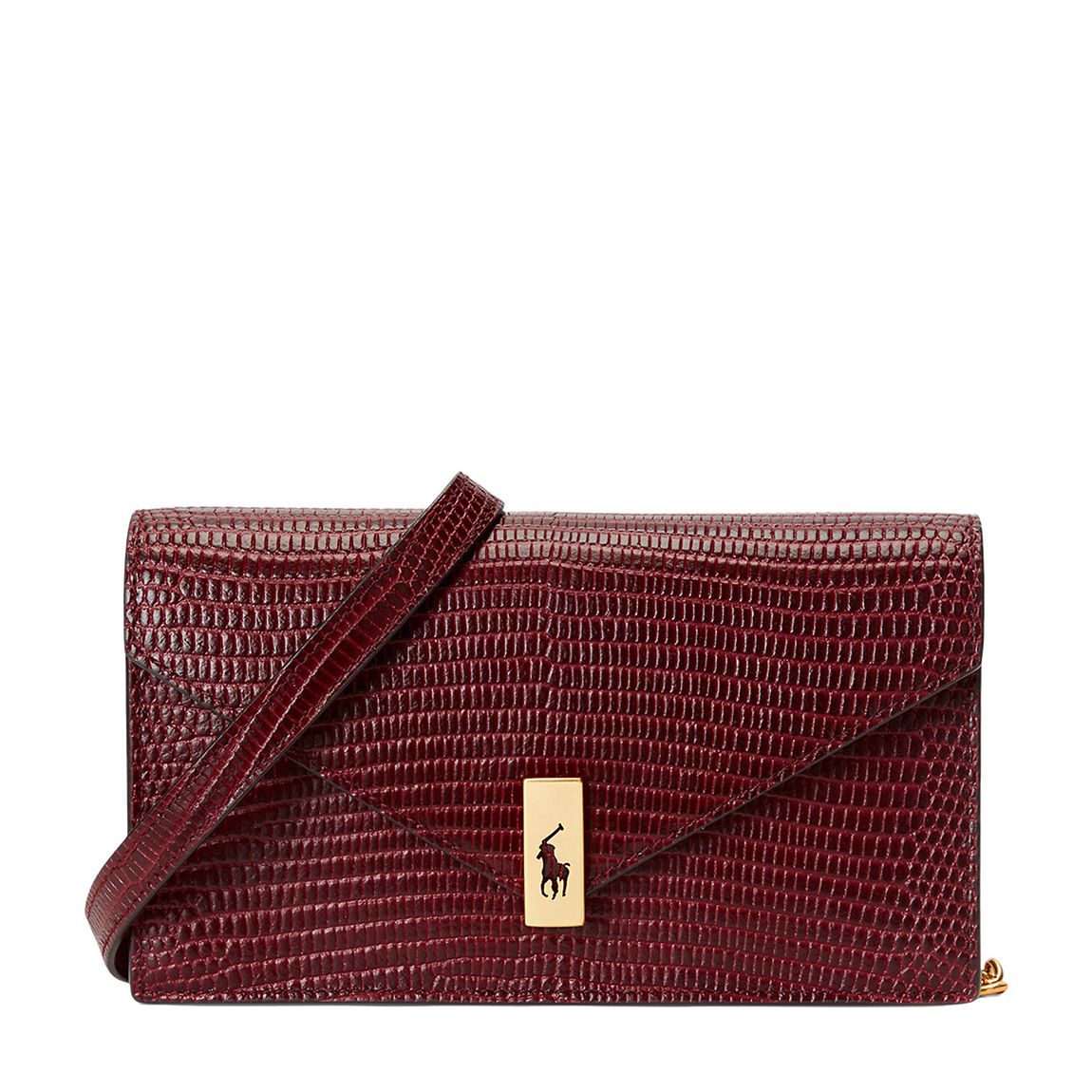 Red Croc Leather Chain Wallet main product photo