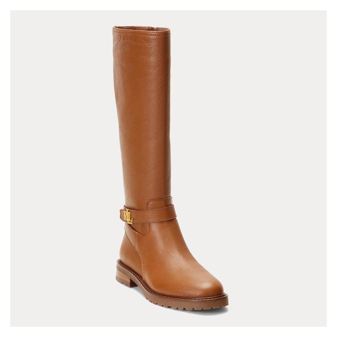 Tan Hallee Leather Boots main product photo