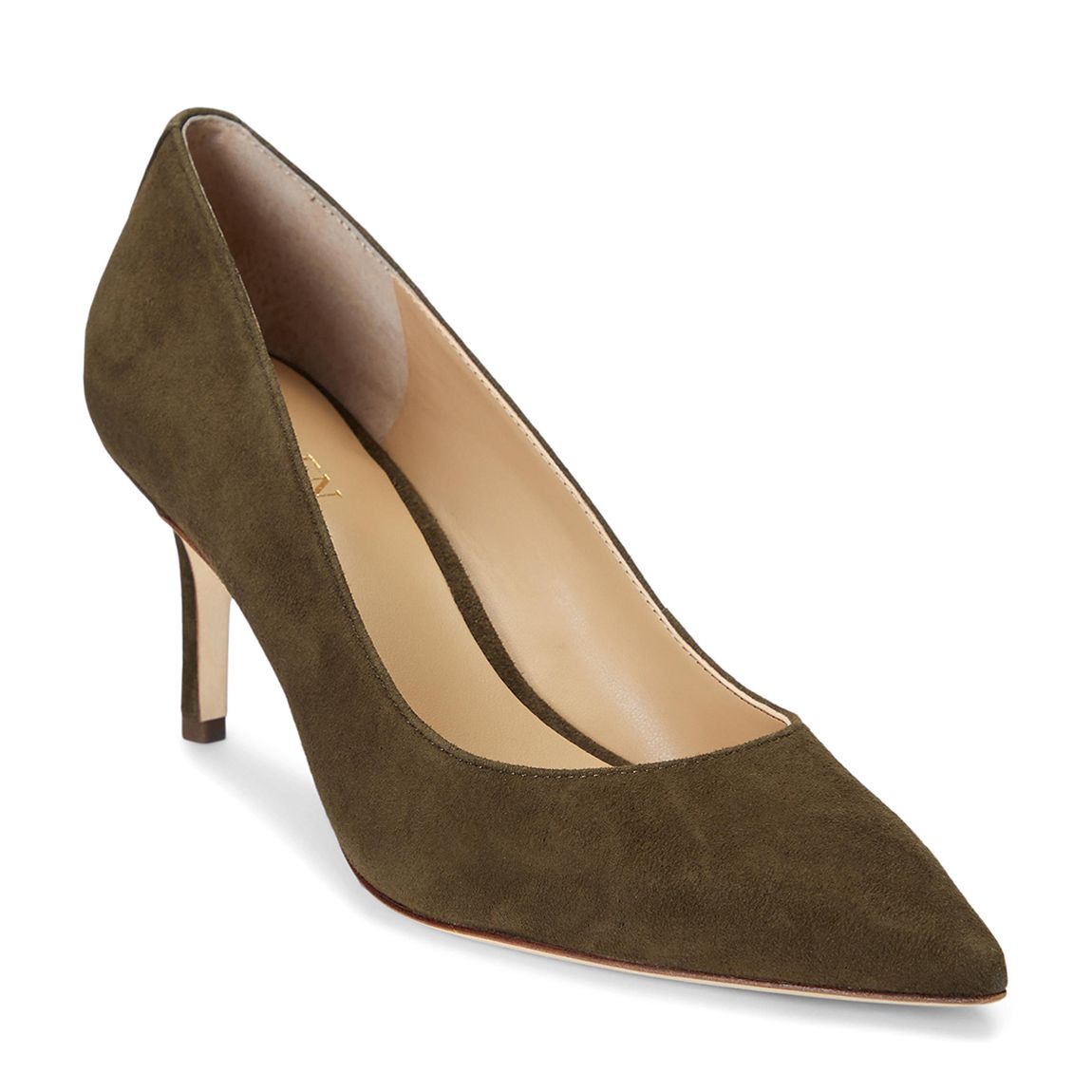 Khaki Lanette Suede Heels main product photo