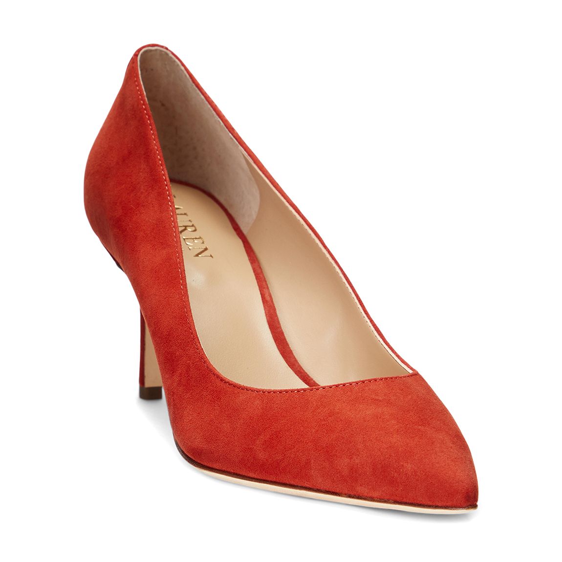 Red Lanette Suede Heels main product photo
