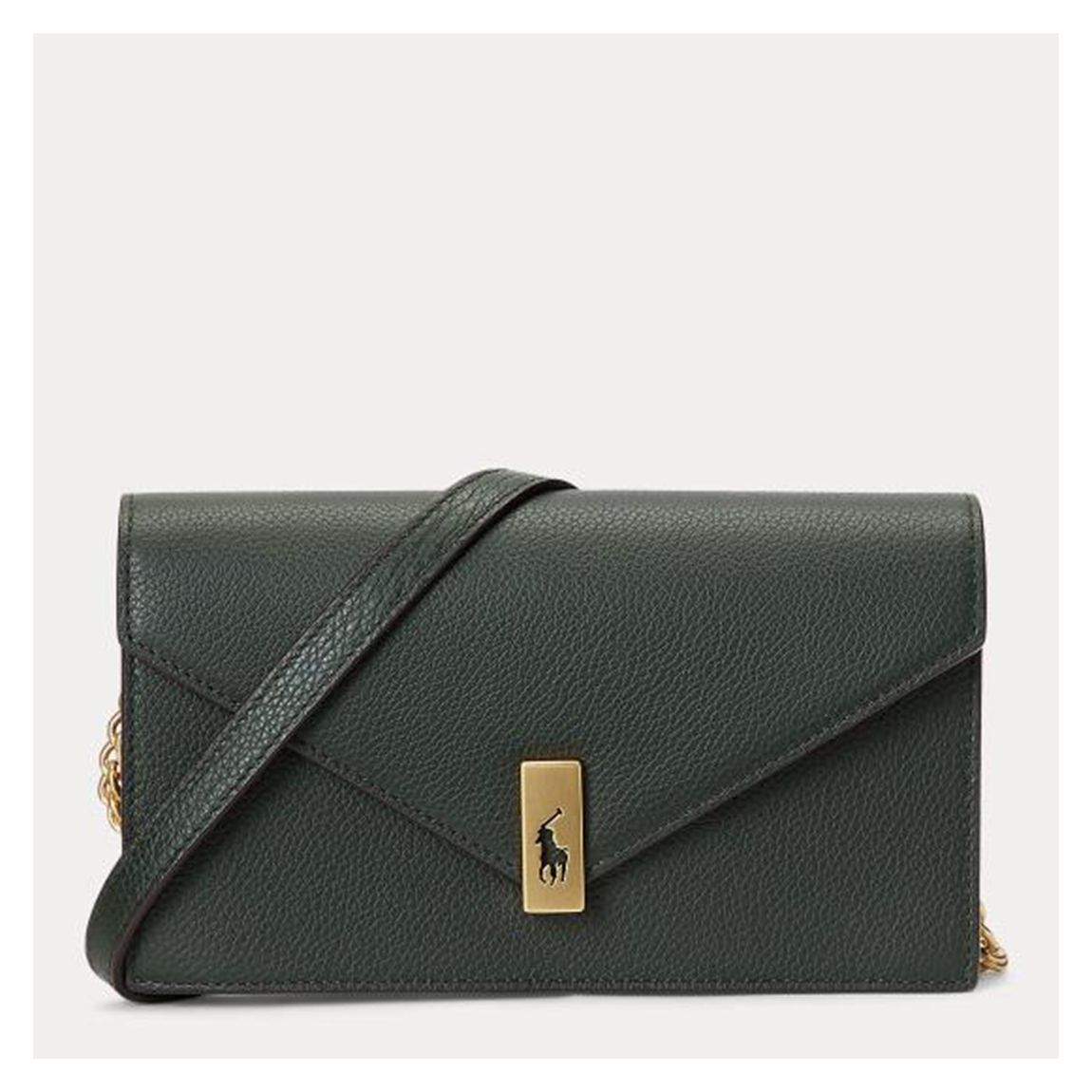 Khaki Leather Chain Wallet main product photo