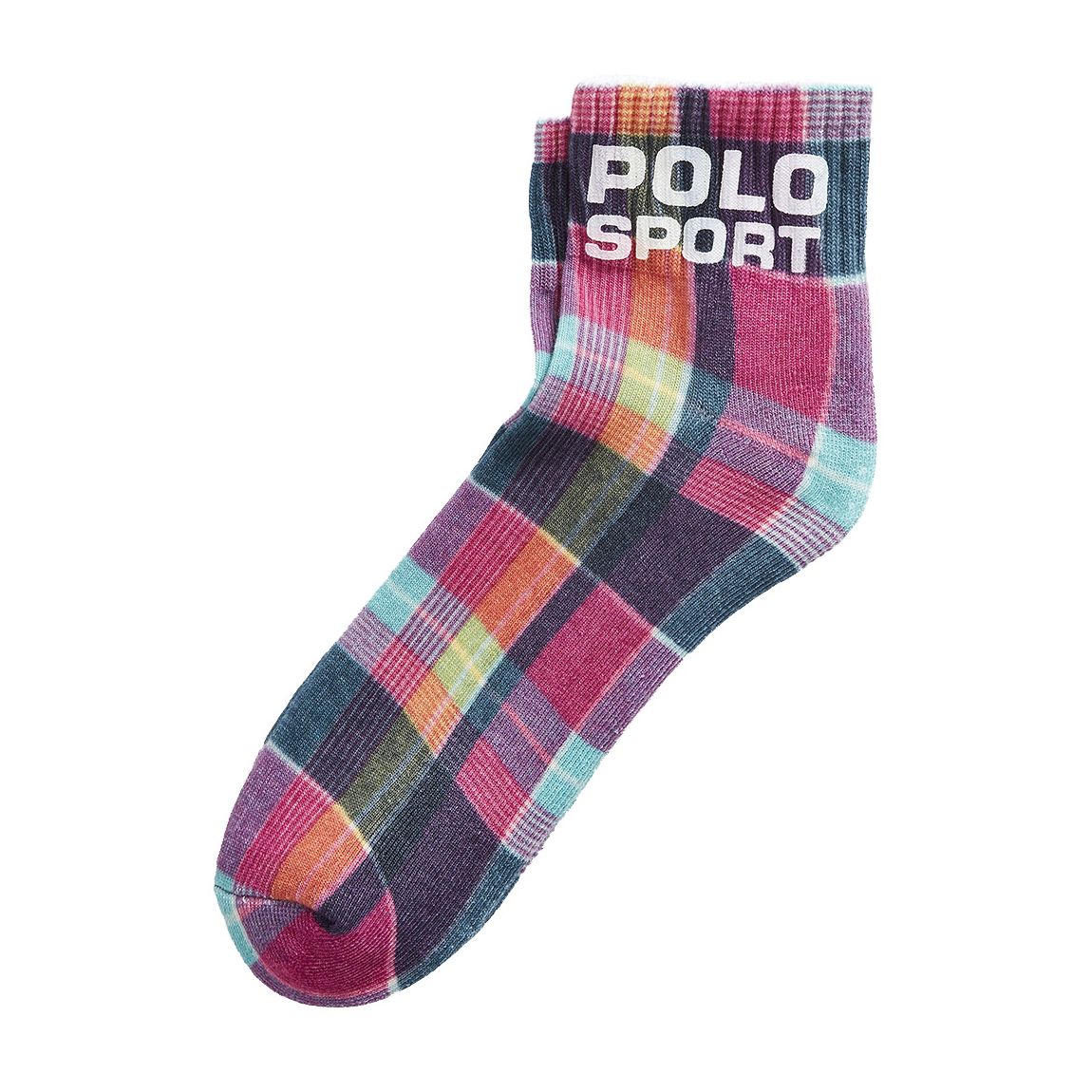 Multi Check Print Socks main product photo