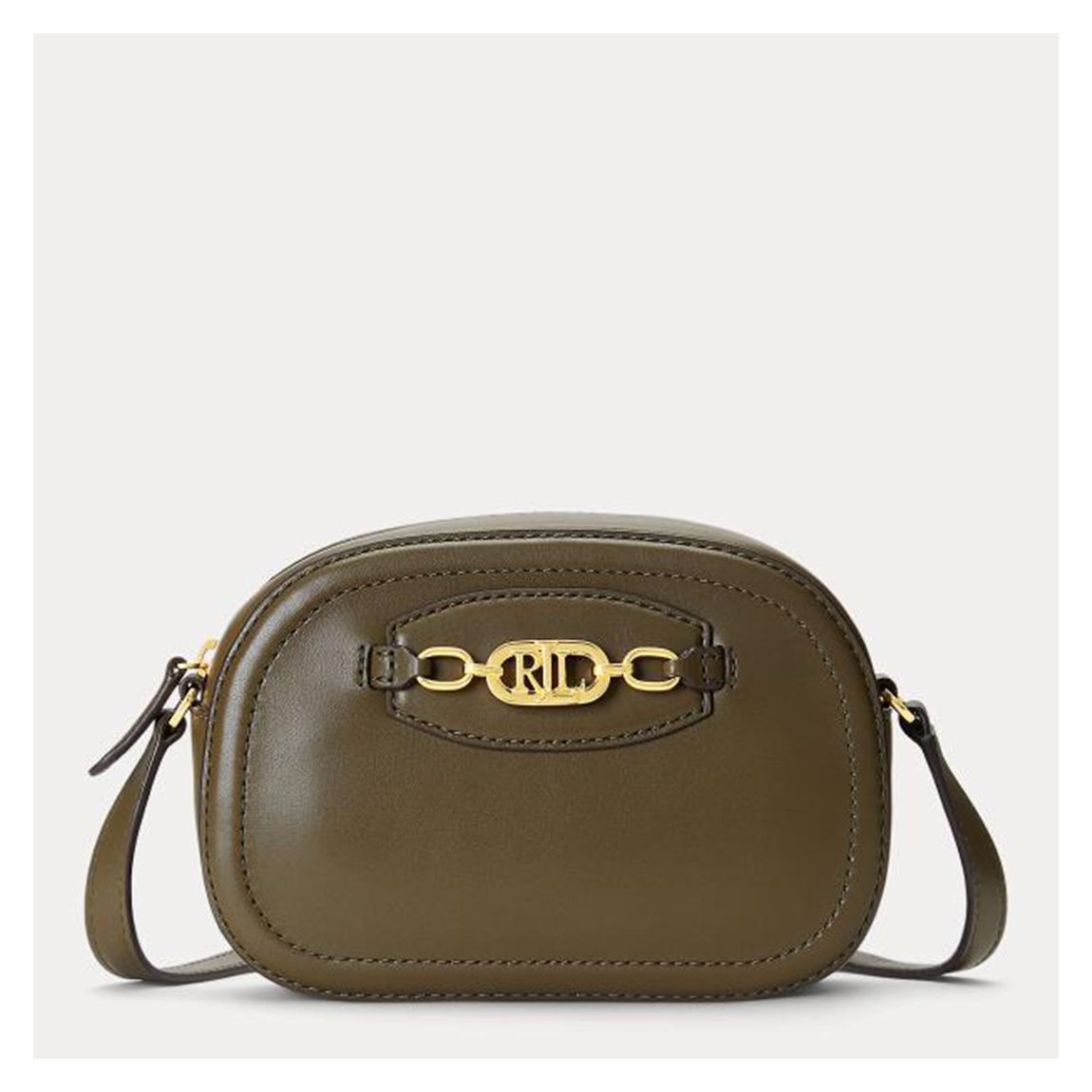 Khaki Jordynn Leather Crossbody Bag main product photo