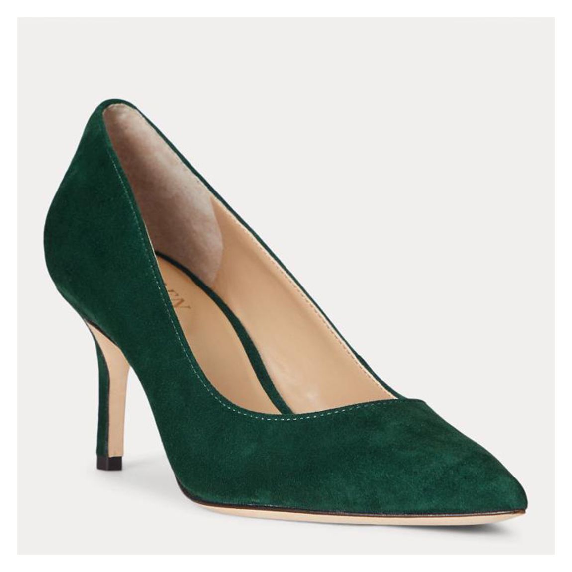 Green Lanette Suede Heels main product photo