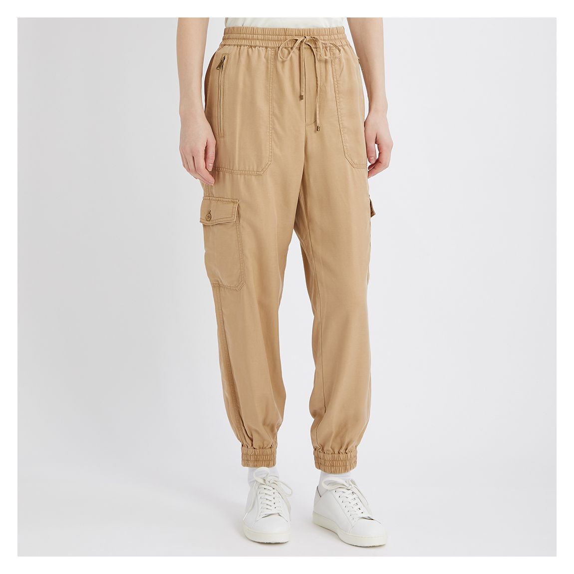 Tan Linen Blend Cargos main product photo