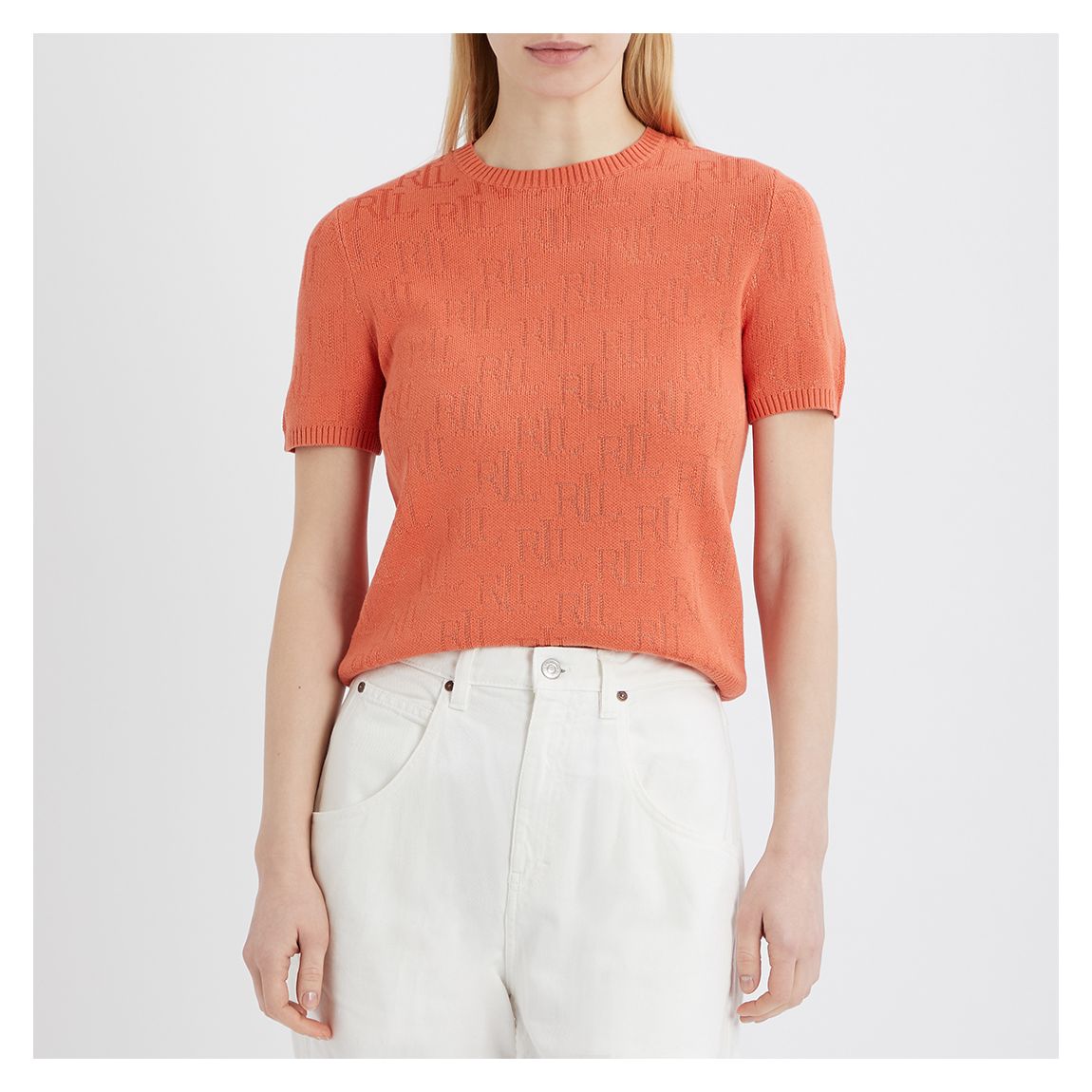 Orange Monogram Cotton Blend Jumper main product photo
